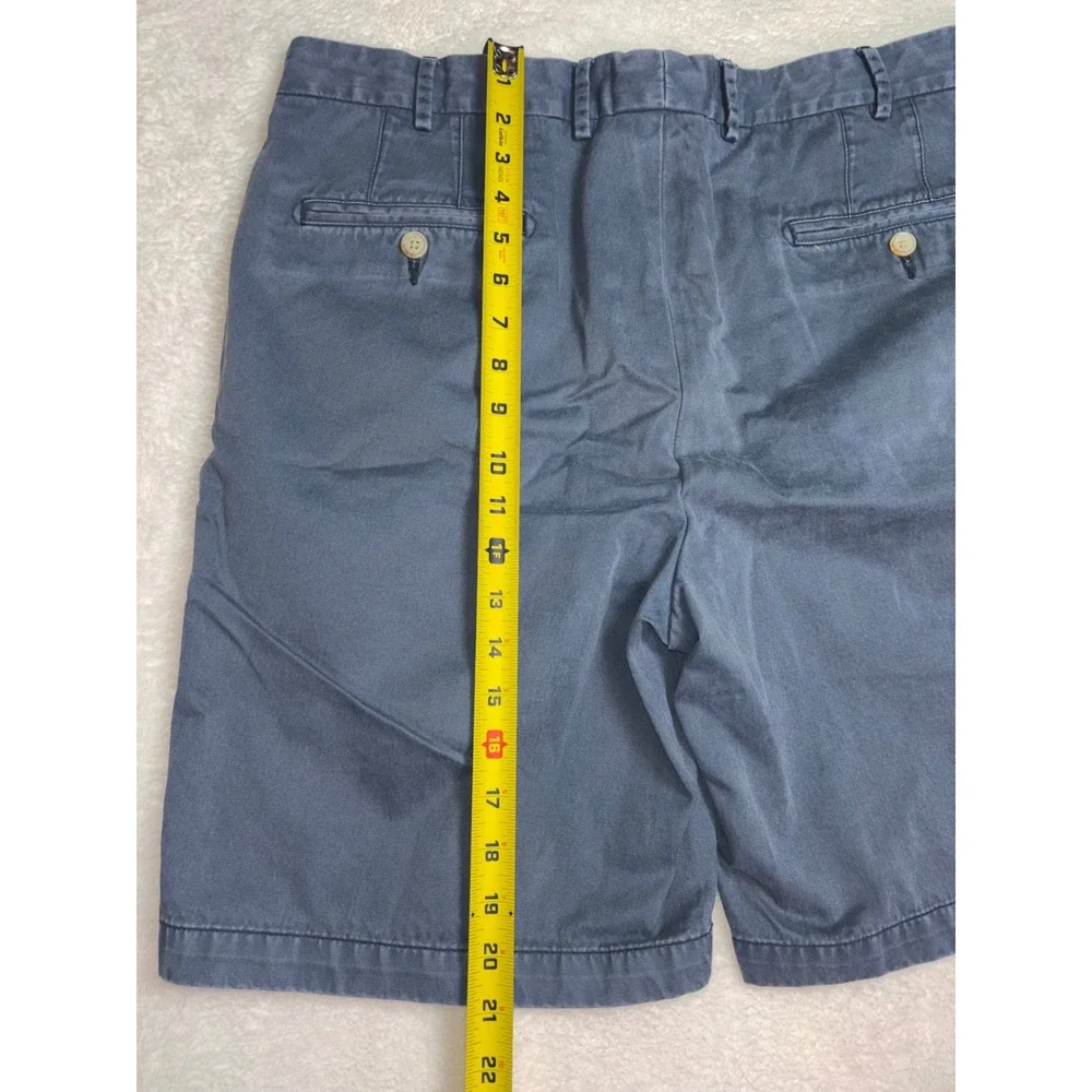 Peter Millar Mens Navy Blue Flat Front Chino Shorts Size 36 MCOB31